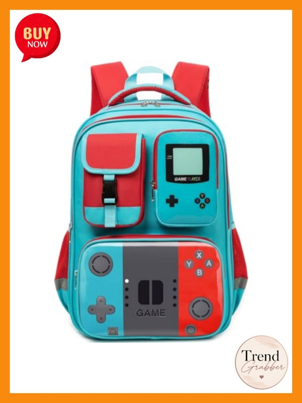 17.3 inch Gamer Boys Backpack, Kids School Bookbag with Multiple Pockets